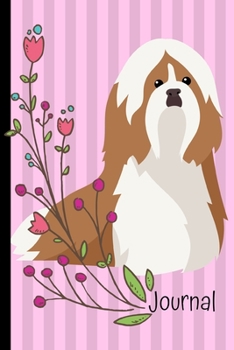 Paperback Journal: Gratitude Journal 6x9 100 Pages Shih Tzu Dog Pink Book