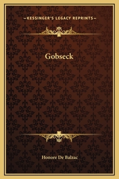 Gobseck - Book #21 of the La Comédie Humaine