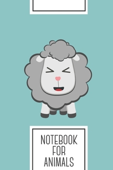 Paperback Notebook for Animals: Lined Journal with Happy Kawaii Sheep Design - Cool Gift for a friend or family who loves fun presents! - 6x9" - 180 W Book