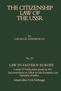 Paperback The Citizenship Law of the USSR Book