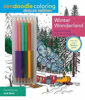 Paperback Zendoodle Coloring: Winter Wonderland: Deluxe Edition with Pencils Book