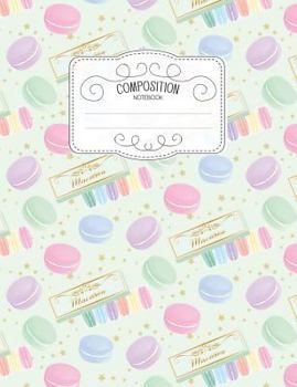 Paperback Composition Notebook: Kawaii College Ruled Narrow Line Comp Books for School - Rainbow Mint Macarons Book