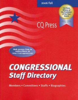 Paperback Congressional Staff Directory 2006/Fall (Congressional Staff Directory Fall) Book