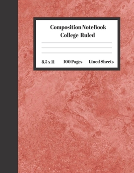 Composition Notebook College Ruled Lined Sheets: Large Pretty Under 10 Dollar Notebook Paper Back to School Black Stripe Red Marble Gifts and Home ... Teens Women students Kids Adults Teachers