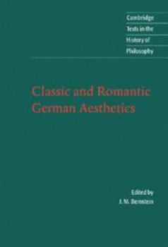 Printed Access Code Classic and Romantic German Aesthetics Book