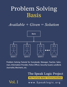 Paperback Problem Solving Basis Available + Given = Solution, Vol. I: Problem Solving Tutorial for Everybody: Manager, Teacher, Salesman, Information Provider, Book