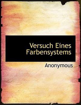 Paperback Versuch Eines Farbensystems [German] Book