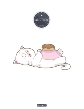 ZMUDACE Notizbuch Liniert: in DIN A4 Softcover | "ZL023 Katze Donut" |156 leere linierte Seiten mit persönlichem Register + Seitenzahlen | ... zum Selbstgestalten (German Edition)