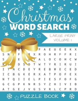 Paperback Christmas Word Search: Puzzle Book Large Print - 40 Christmas Puzzles & Xmas Activity Games Book