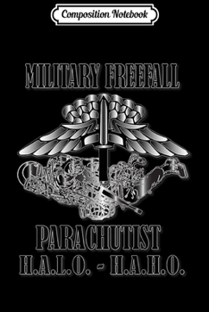 Composition Notebook: Military Freefall Parachutist (Back Design) Journal/Notebook Blank Lined Ruled 6x9 100 Pages