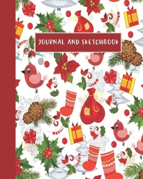 Paperback Journal and Sketchbook: A Christmas Memory Book to Draw and Write for Kids with Picture Space Book