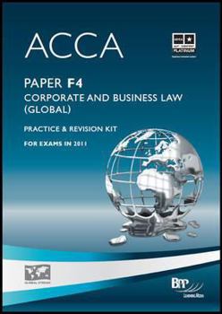 Paperback Acca - F4 Corp and Business Law (Glo): Revision Kit Book