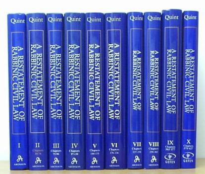 Hardcover A Restatement of Rabbinic Civil Law (10 Volume Set) Book