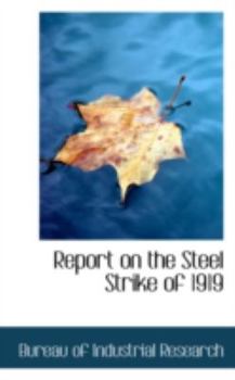 Paperback Report on the Steel Strike of 1919 Book