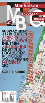 Map TerraMaps Manhattan Brooklyn Queens Street Maps - Subway - Glossy paper Book
