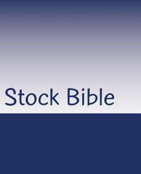 Paperback Stock Bible: Journal 630 Book