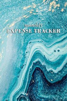 Monthly Expense Tracker: 22 Entries Per Page to Log Your Expenses Made with the Category of Your Choice + Page to Track Monthly Expenses for the Year, Expense Book, Blue Marble