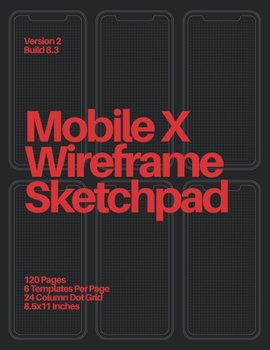 Paperback Mobile X Wireframe Sketchpad: Red on Black Book