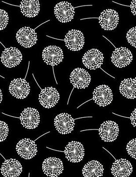 Paperback My Big Fat Journal Notebook Dandelions On Black: Jumbo Sized Ruled Notebook Journal - 300 Plus Lined and Numbered Pages With Index For Journaling, Wri Book