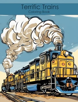 Paperback Terrific Trains Coloring Book