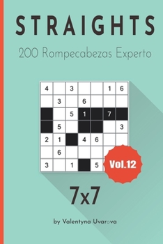Paperback Straights: 200 Rompecabezas Experto 7x7 vol. 12 [Spanish] Book