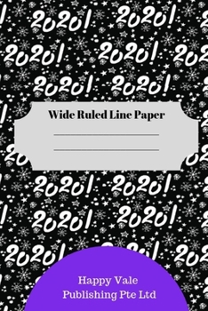 Paperback 2020 New Year Theme Wide Ruled Line Paper Book