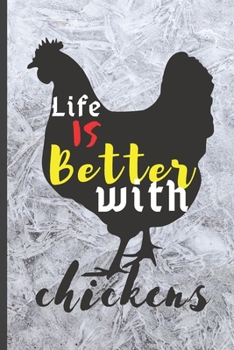 Paperback Blank Vegan Recipe Book "Life Is Better With Chickens": Best Blank Vegan CookBook to Write In - Collect the Recipes You Love in Your Own Custom Journa Book