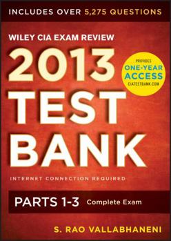 CD-ROM Wiley CIA Exam Review 2013 Online Test Bank 1-Year Access: Complete Set Book