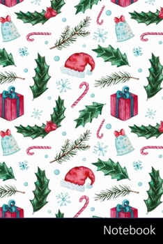 Notebook: Antecedentes De Navidad, Papel Digital De Navidad, Regalos, Del Sombrero De Santa Cuaderno / Diario / Libro de escritura / Notas - 6 x 9 ... 22.86 cm), 150 páginas, superficie brillante.