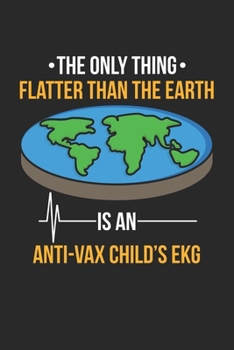 Only Thing Flatter Than The Earth Is An Anti-vax Child's EKG: Sarcasm. Dot Grid Composition Notebook to Take Notes at Work. Dotted Bullet Point Diary, To-Do-List or Journal For Men and Women.