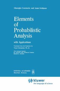 Hardcover Elements of Probabilistic Analysis with Applications Book