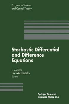 Paperback Stochastic Differential and Difference Equations Book