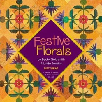 Paperback Festive Florals Gift Wrap Book