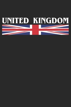 Paperback Notebook: UK United Kingdom Dot Grid 6x9 120 Pages Book