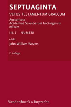Hardcover Septuaginta. Vetus Testamentum Graecum: Band 3,1: Numeri (2nd Edition) [German] Book