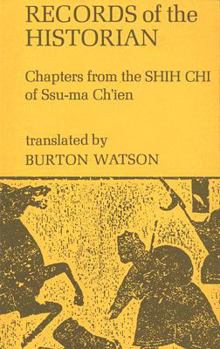Paperback Records of the Historian: Chapters from the Shih Chi of Ssu-Ma Ch'ien Book
