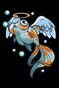 Notebook: Angelfish Angel Pet Fish Pun Fishing Fisherman Aquarium Black Lined Journal Writing Diary - 120 Pages 6 x 9