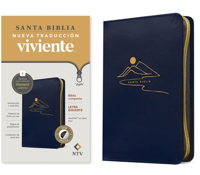 Biblia compacta NTV, letra gigante de zíper con Filament (SentiPiel, Azul, Letra Roja) (Spanish Edition)
