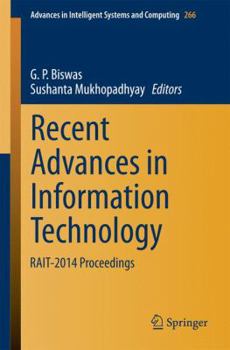 Paperback Recent Advances in Information Technology: Rait-2014 Proceedings Book