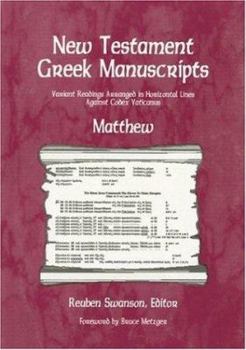 Paperback New Testament Greek Manuscripts: Matthew Book