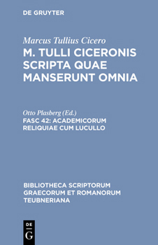 Hardcover Academicorum Reliquiae Cum Lucullo [Latin] Book