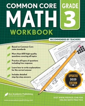 Paperback Common Core Math Workbook: Grade 3 Book