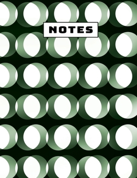 Off-Center Circle Design Notebook: (Green)
