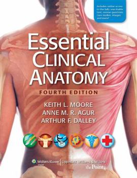 Paperback Moore Essential Clinical Anatomy 4e & Moore's Clinical Anatomy Review Powered by Prepu Package Book