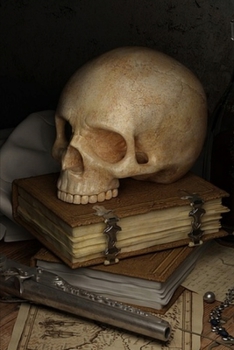 Journal: Pirate Map, Skull, Gun, Books