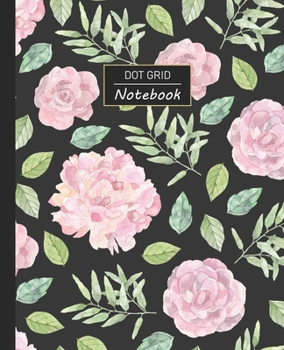 Paperback Dot Grid Notebook: Dotted Grid Notebook/Journal - Pink Rose Petals Carnations - 100 Pages - 7.5" x 9.25" - Children Kids Girls Teens Wome Book