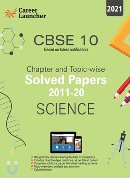 Paperback Cbse Class X 2021 Chapter and Topic-Wise Solved Papers 2011-2020 Science (All Sets Delhi & All India) Book