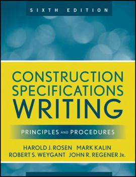 Paperback Construction Specifications Writing: Principles and Procedures Book