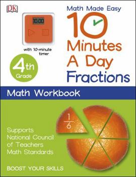 Paperback 10 Minutes a Day: Fractions, Fourth Grade Book