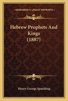 Paperback Hebrew Prophets And Kings (1887) Book